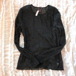 Victoria’s Secret Glitter Mesh Top XS S